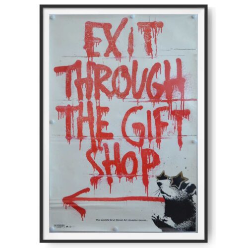 Framed Original US one sheet poster for the release of Exit Through the Gift Shop