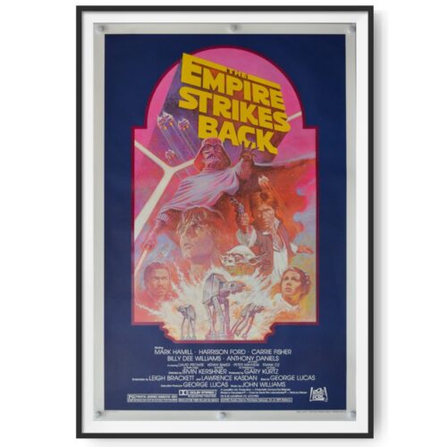 This is US cinema poster for a 1982 re-release of 'The Empire Strikes Back'