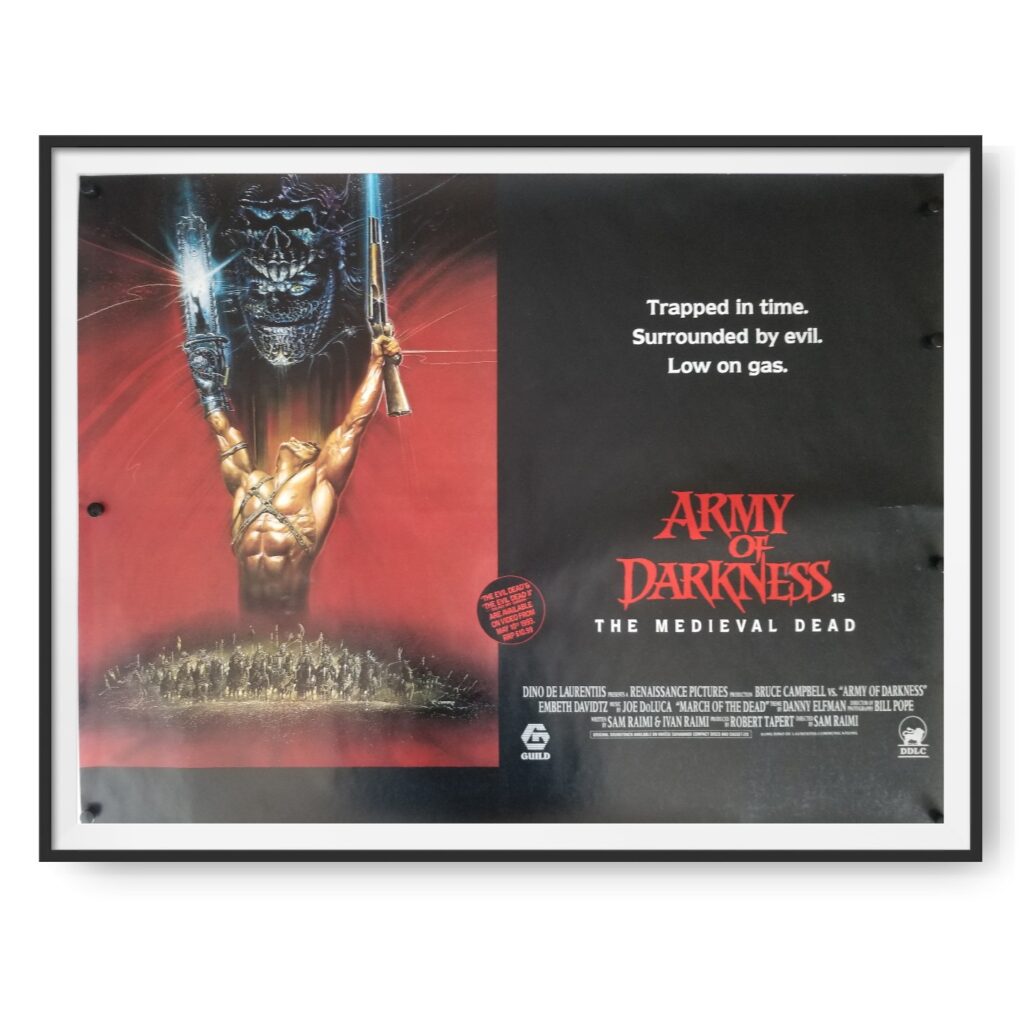 Original 1992 Army Of Darkness Movie Poster - Premium Film Print - Used Condition