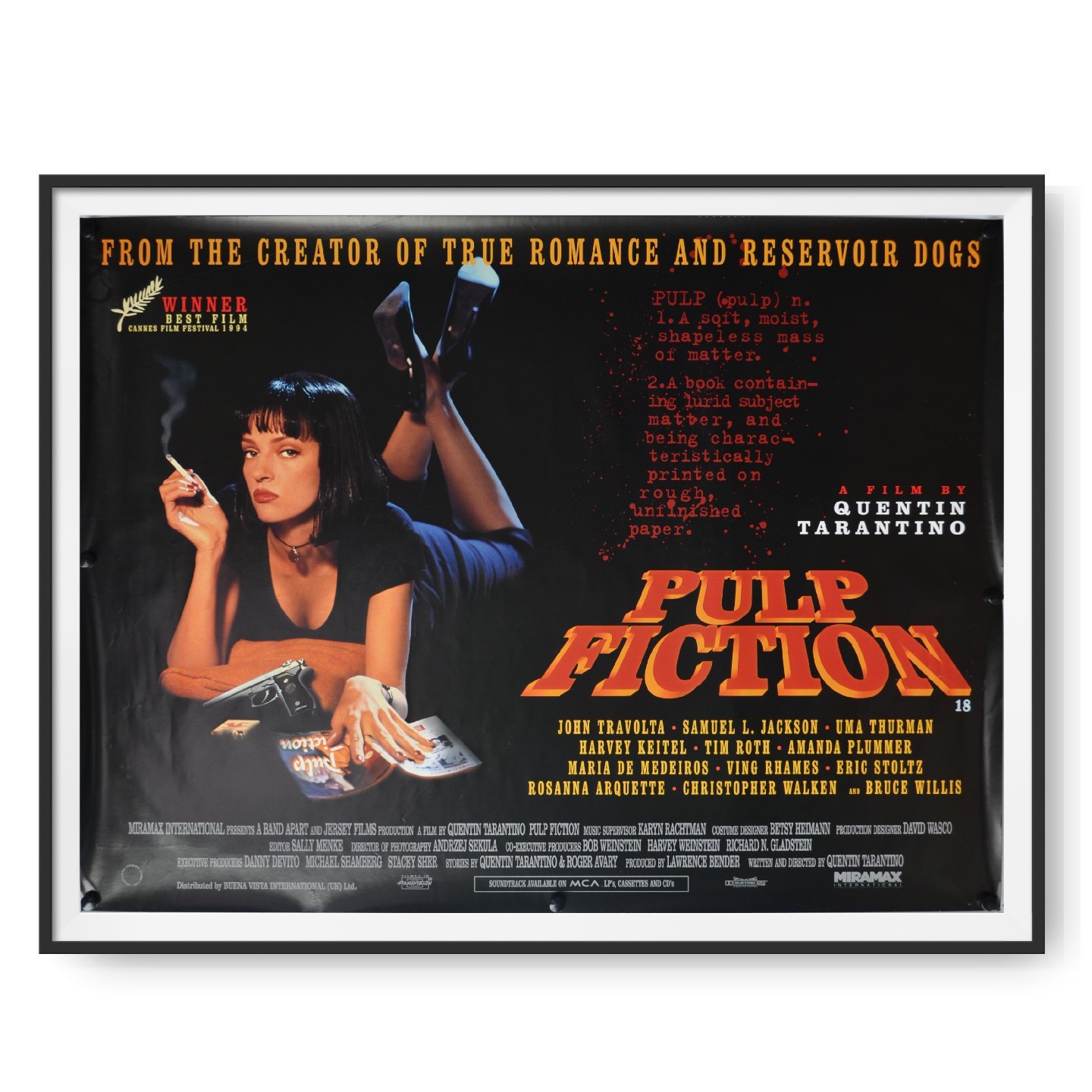Pulp Fiction (1994) Original UK Quad Poster - Cinema Poster Gallery