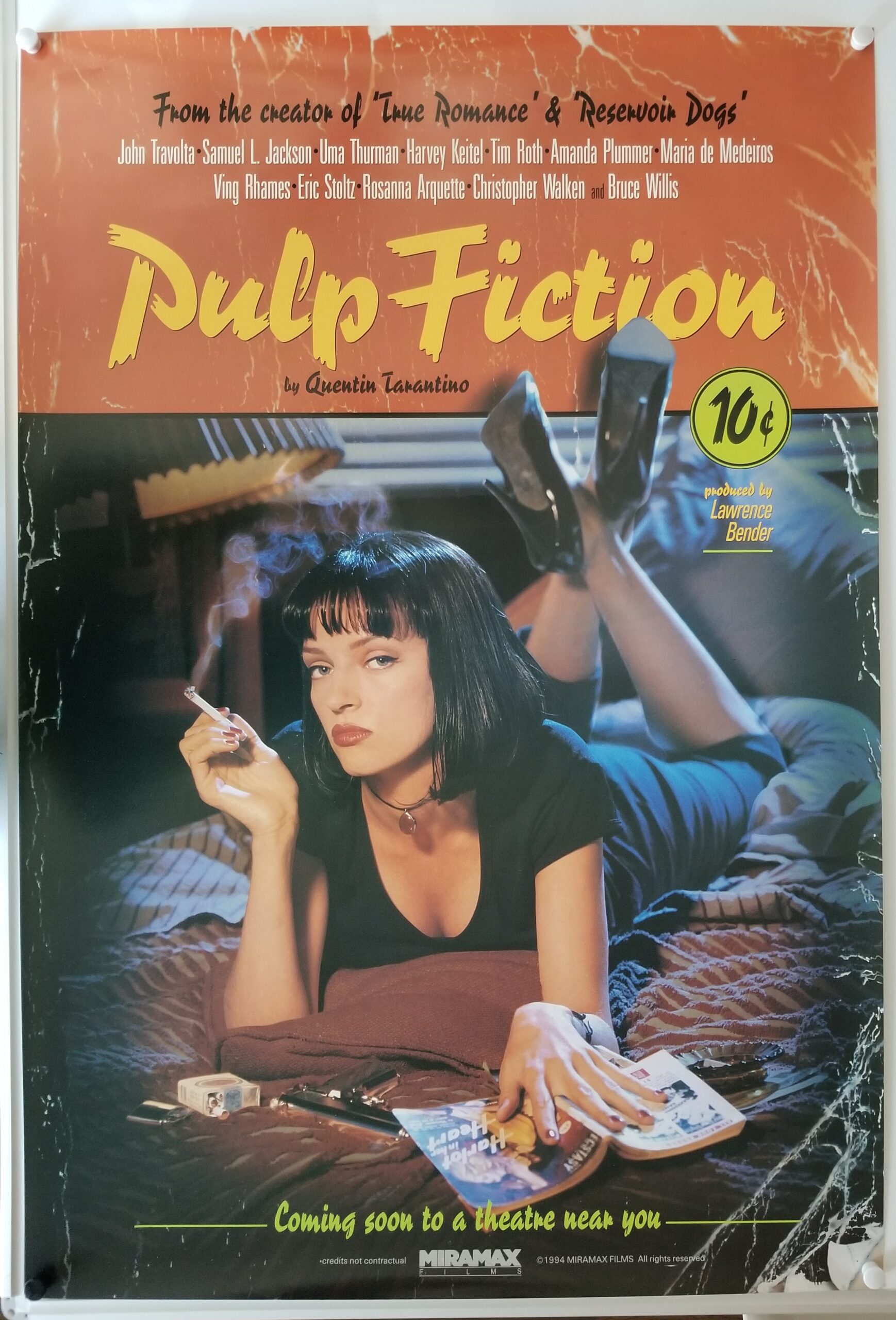 【当時物】90s PULP FICTION ORIGINAL POSTER Pulp Fiction (1994) Original US One Sheet Poster - Cinema