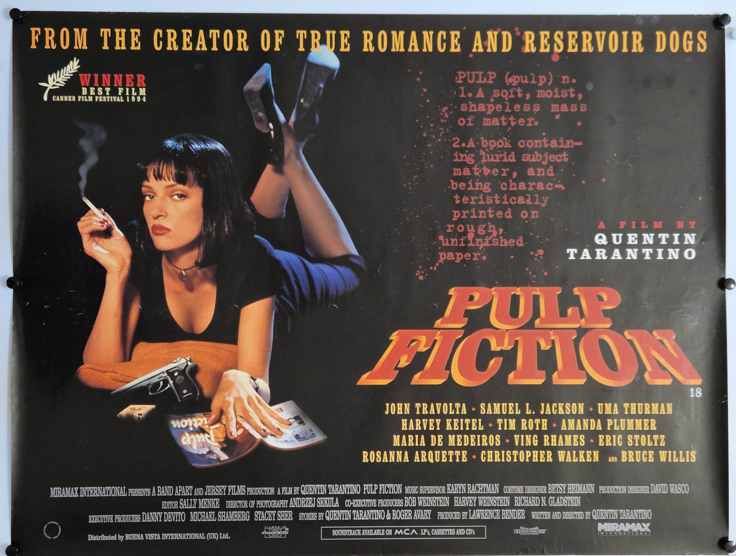 Pulp Fiction (1994) Original UK Quad Poster - Cinema Poster