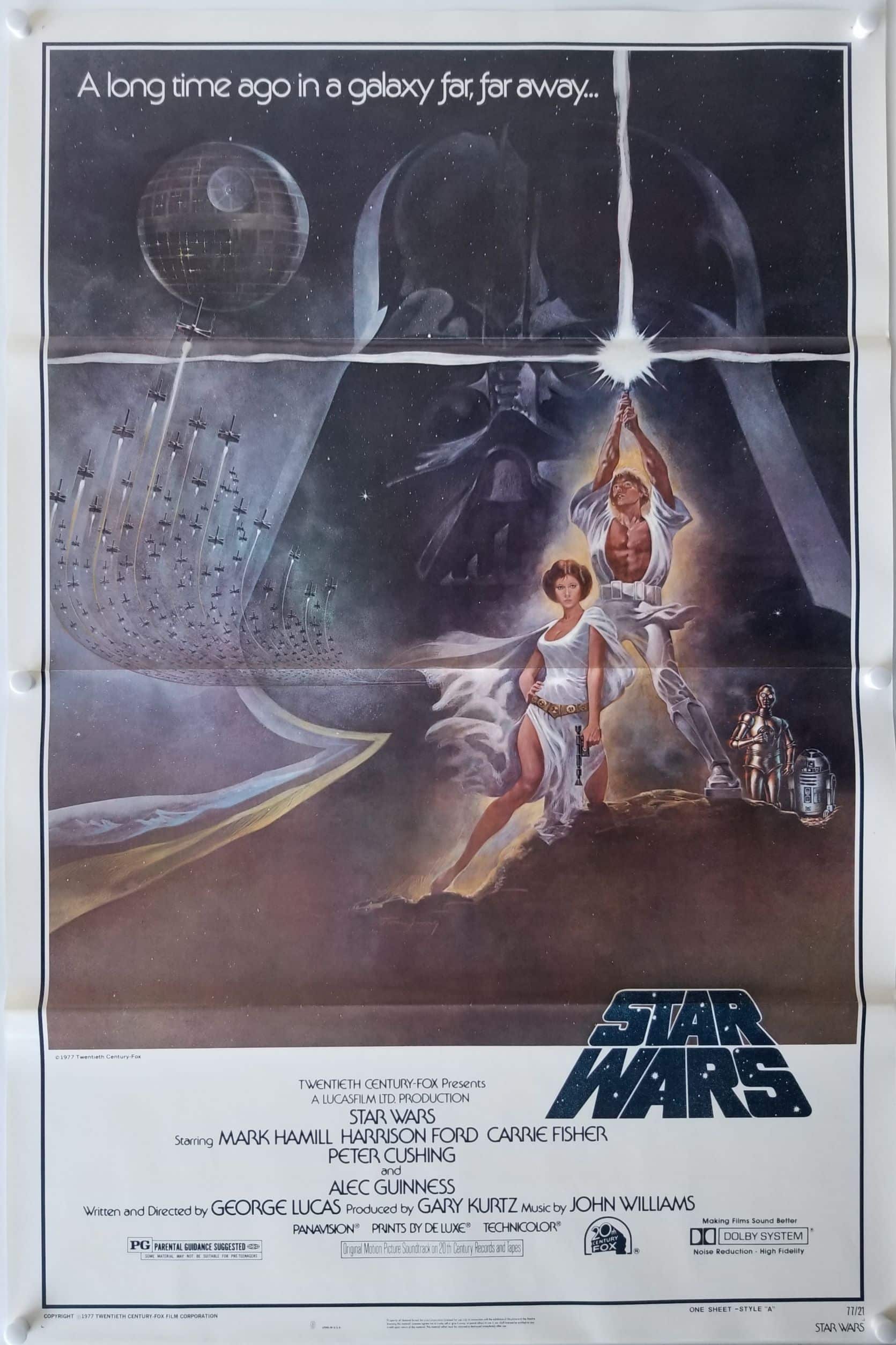 Star Wars (1977) Original Style A US One Sheet Poster. Cinema Poster Gallery