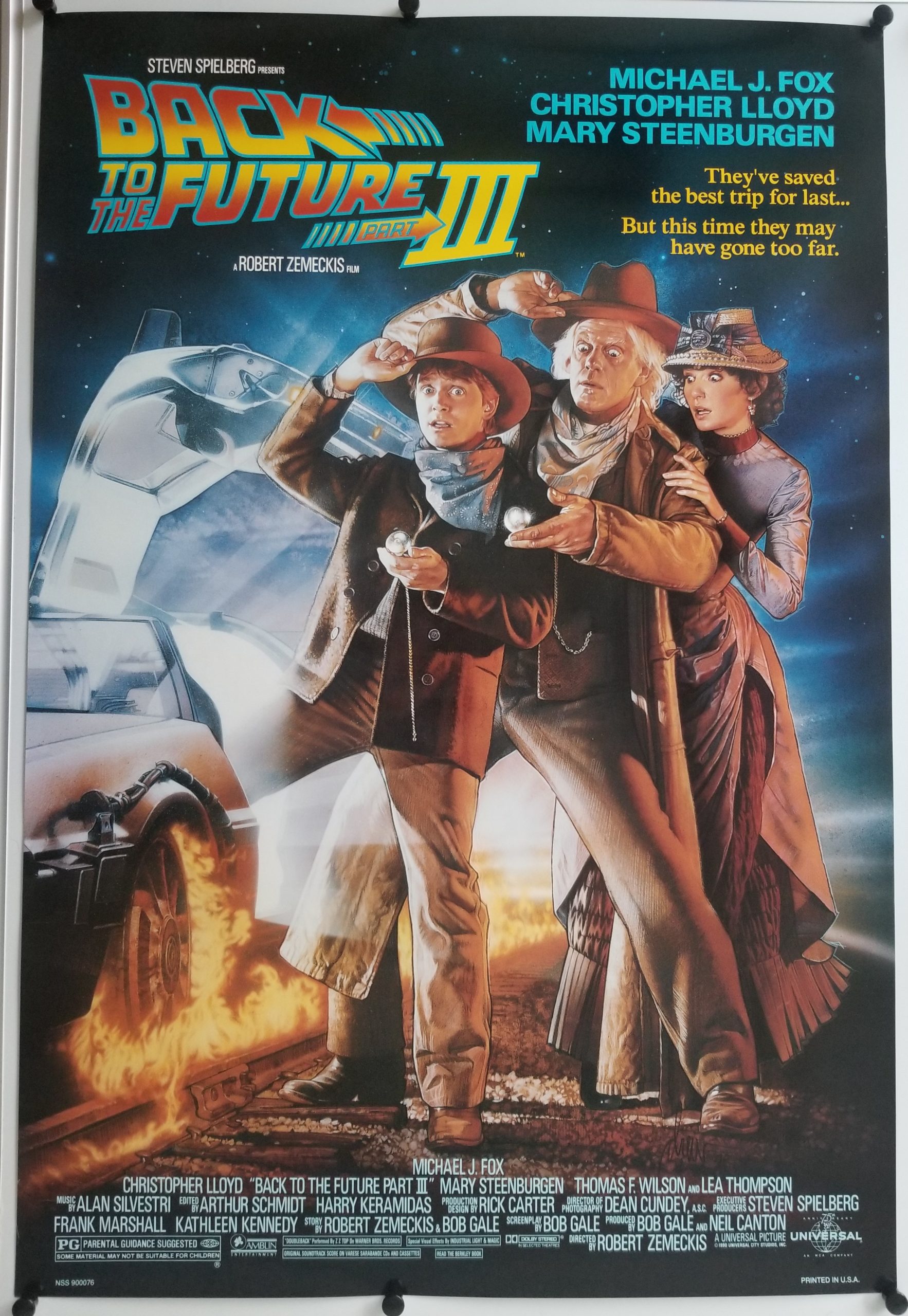 Back to the Future III (1990) Original US One Sheet Poster Cinema