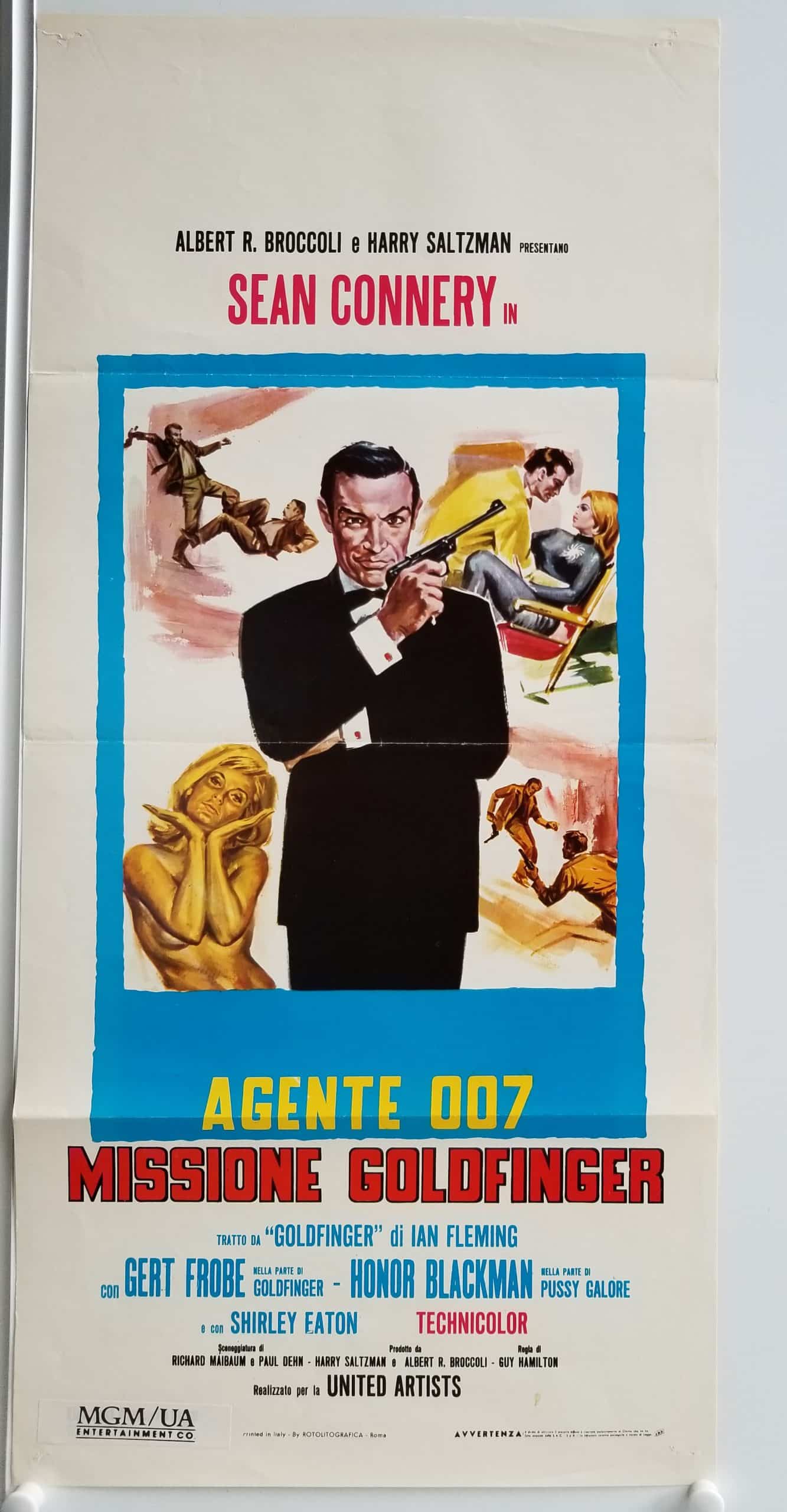 Goldfinger (1964) Original Italian Locandina Poster 70s RR - Cinema ...