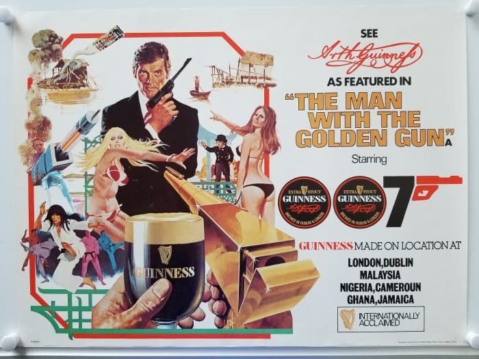 The Man with the Golden Gun (1974) Original UK Guinness Tie Up Poster - Image 3