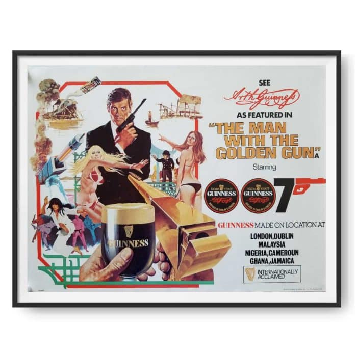 The Man with the Golden Gun (1974) Original UK Guinness Tie Up Poster
