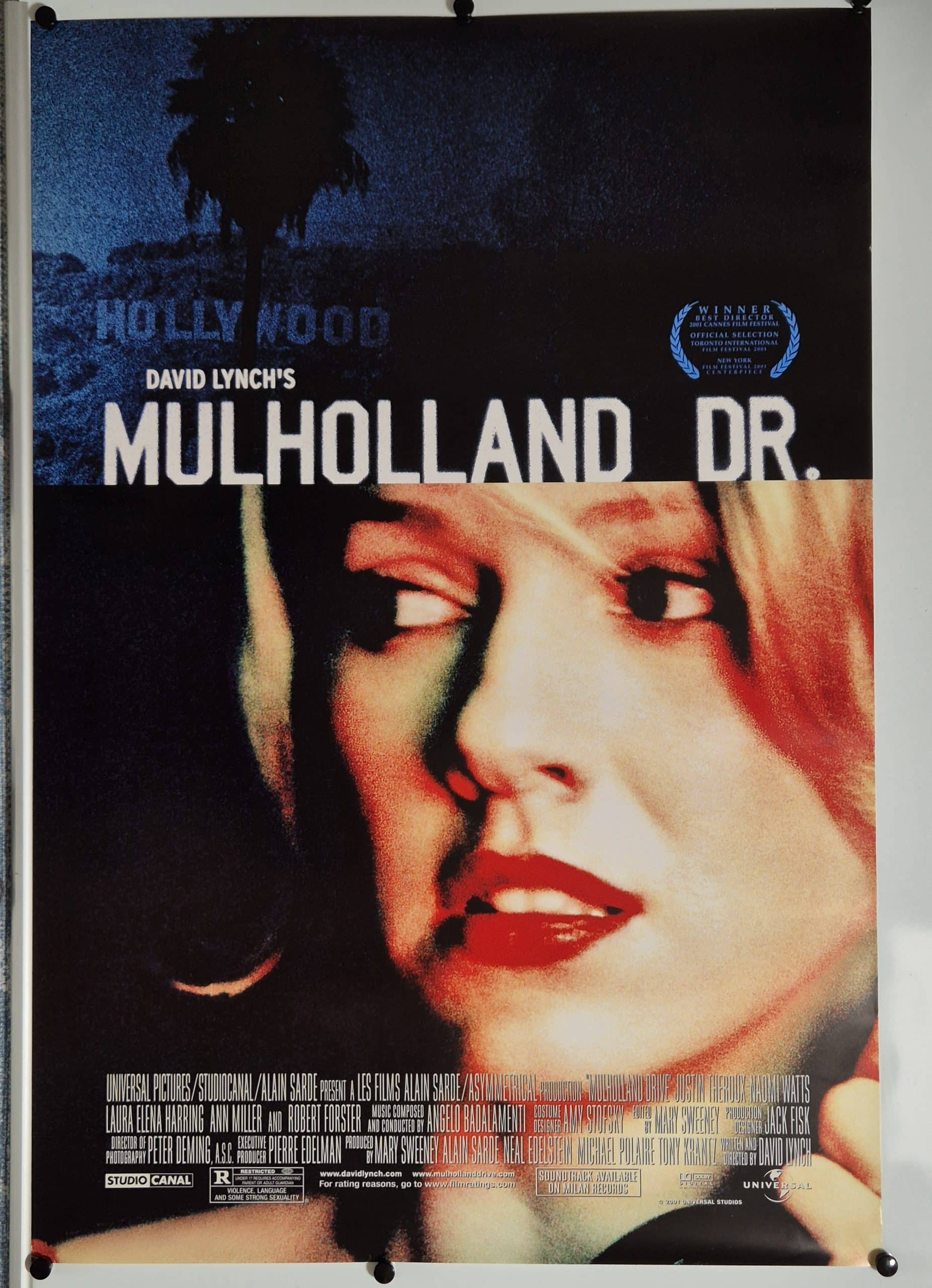Mulholland Drive (2001) Original US One Sheet poster Cinema